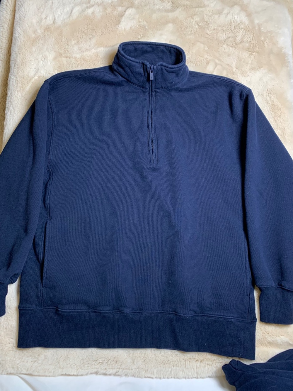 Aritzia Cozy Sweatfleece Navy sweatshirt sz Small